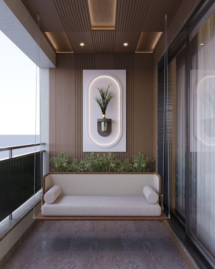 Cozy balcony makeover design Lucknow